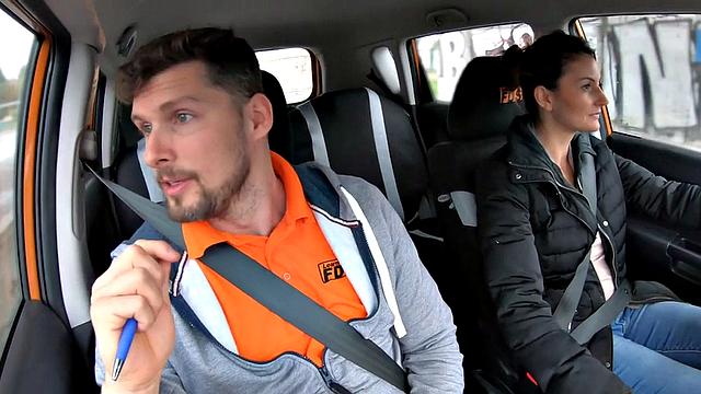 Smalltitted student fucks driving instructor