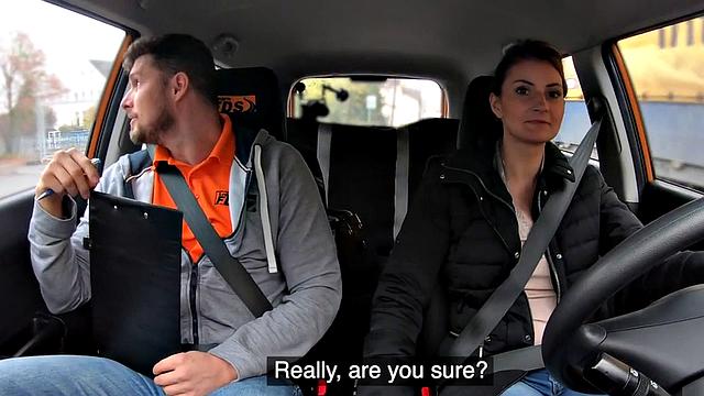 Smalltitted student fucks driving instructor