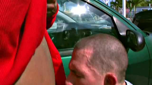 Real inked thug picked up and public fucked outdoors