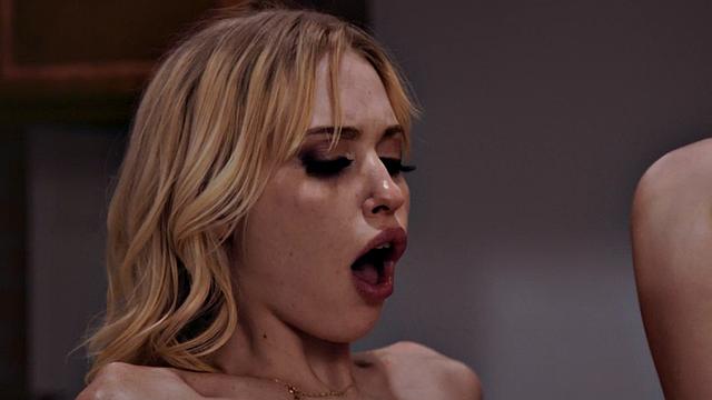 Stepdad fucks lusty stepdaughter in wet shaved pussy hole