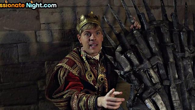 Ass-rimmed big-titted queen pussynailed in doggy by her king