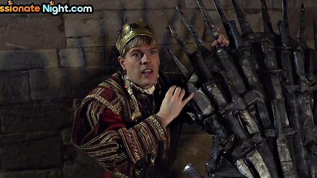 Ass-rimmed big-titted queen pussynailed in doggy by her king