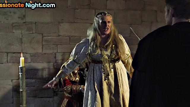 Ass-rimmed big-titted queen pussynailed in doggy by her king