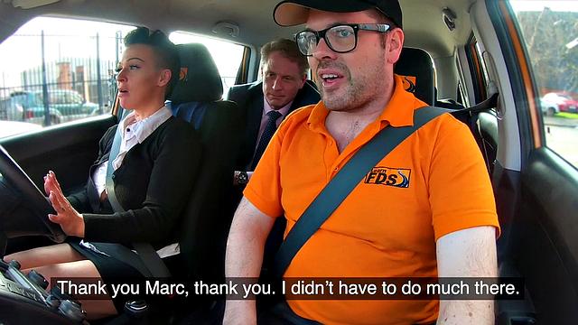 Curvy tattoo babe rides after giving blowjob in the car duo