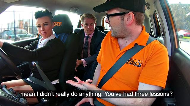 Curvy tattoo babe rides after giving blowjob in the car duo