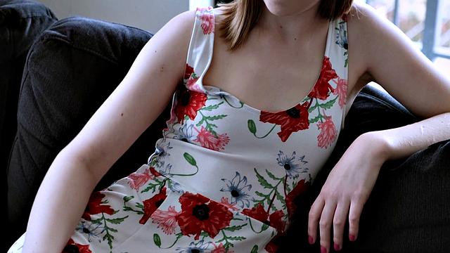 Skinny Teen Daisy Rubs Her Bald Pussy Till She Cums