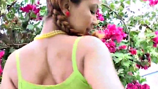 Stripteasing Serena sheds her clothes