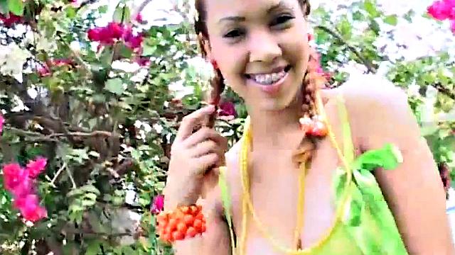 Stripteasing Serena sheds her clothes