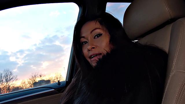 Thai babe gets drilled in the gas station toilet by a big dick