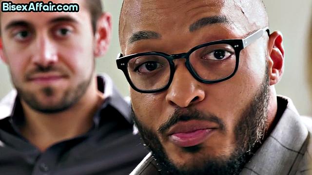 Sexy bisex blondie nailed in 3some