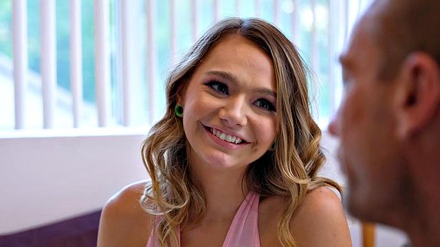 Cute Mia Kay fucks dad for some extra cash