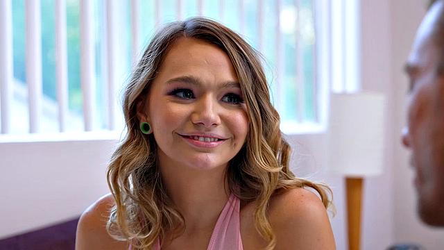 Cute Mia Kay fucks dad for some extra cash