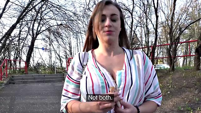 Big boobs paid for fucking