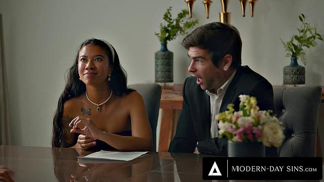 MODERN-DAY SINS - Groom USES Hot Bride Gizelle Blanco In Front Of Their Witnesses