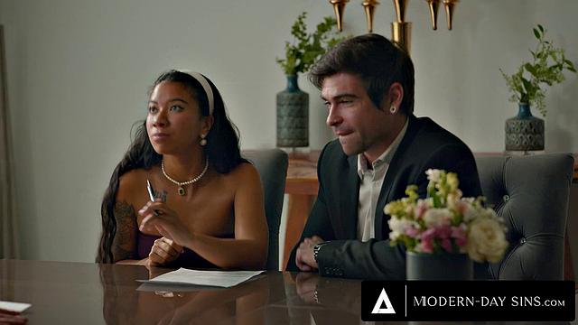 MODERN-DAY SINS - Groom USES Hot Bride Gizelle Blanco In Front Of Their Witnesses