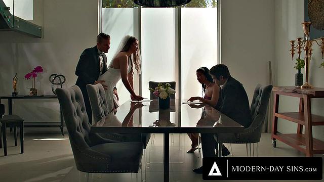 MODERN-DAY SINS - Groom USES Hot Bride Gizelle Blanco In Front Of Their Witnesses