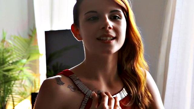 Hot ginger blows and fucks while her boyfriend rides his bi buddy's cock like a pro