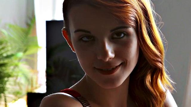 Hot ginger blows and fucks while her boyfriend rides his bi buddy's cock like a pro