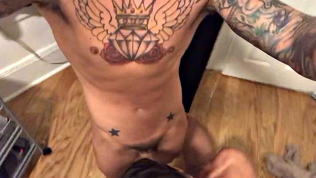 Once again Seth Knight is on top for another raw romp with his boyfriend. After getting his big cock sucked stiff, the inked young man rims ass and delivers the raw meat, in combination with a big dildo.