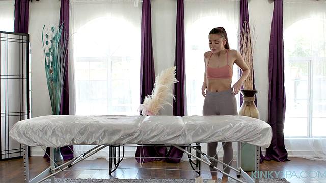 Vanna Bardot gives Jennifer White a sensual training massage