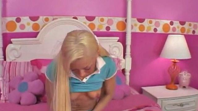 Naughty teen toys her wet pussy