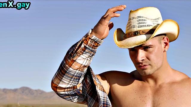 Manly cowboy fucks BFF's analhole outdoors when car breaks down