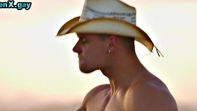 Manly cowboy fucks BFF's analhole outdoors when car breaks down