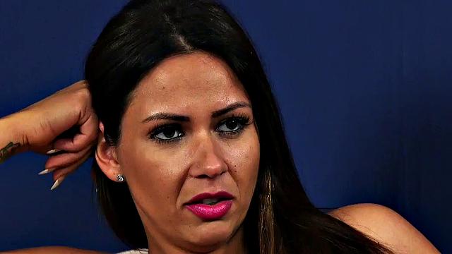 British cfnm voyeur teases in lingerie while boyfriend wanks