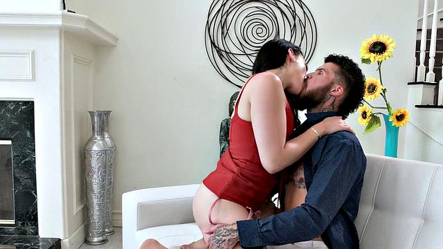 Stunning TS got anal pounded by BF after getting BJ