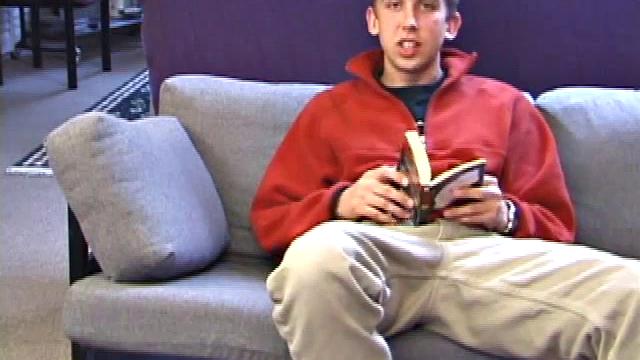 Chad Wiley releases a huge uncut cock and probes his hole.