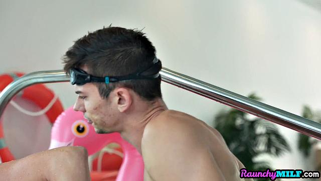 Stunning bikini MILF fucked by stud