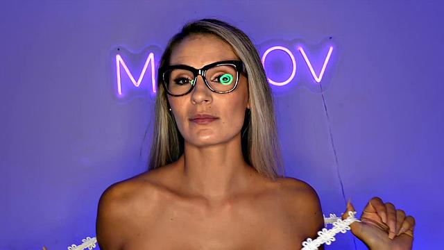 Glasses MILF Fucked and Facialized - Mandy Rhea