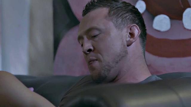 Weird skinny twink barebacked by stepdad after sucking