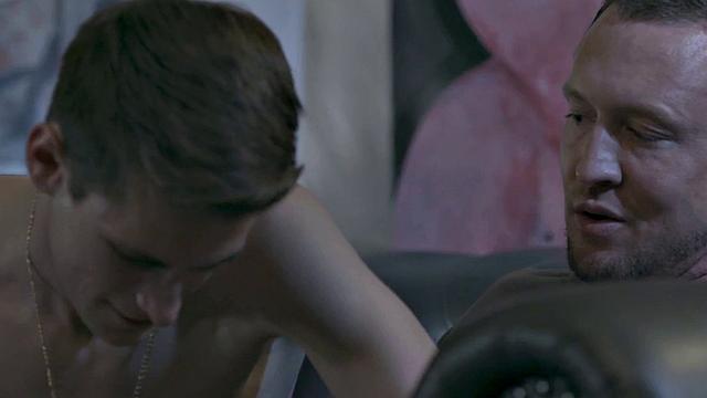 Weird skinny twink barebacked by stepdad after sucking