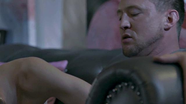 Weird skinny twink barebacked by stepdad after sucking