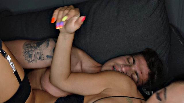 Megan Fiore, Italian fuck-fest star, gets culo poked in a porno.