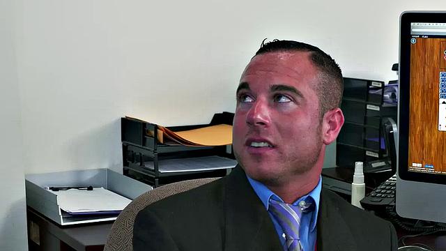 Watch this boss demand two guys to assfuck his employees and then play with their dildos