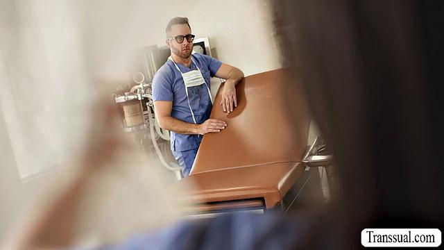 TS patient squirts on the face of her doctor