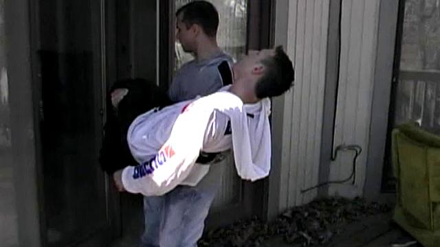 Young Casper rescues 20 year old Seth, who fell into the lake. He takes the boy inside, strips him naked and draws a hot bath. Casper gets into the tub with Seth to make sure he's well taken care of.