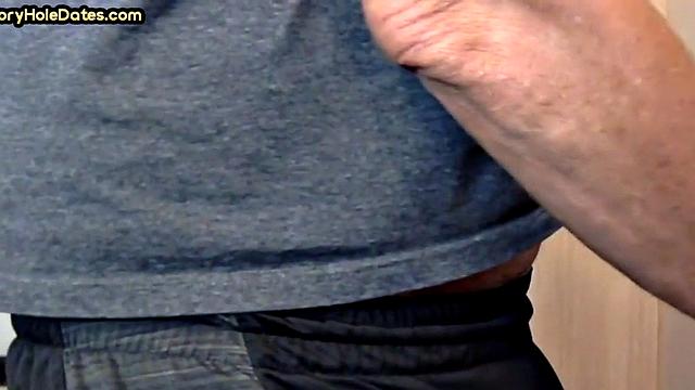 Cocksucking gloryhole DILF fucked at home in closeup