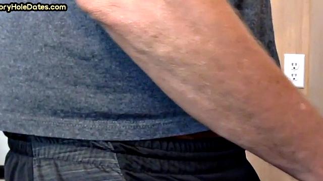 Cocksucking gloryhole DILF fucked at home in closeup