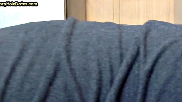 Cocksucking gloryhole DILF fucked at home in closeup