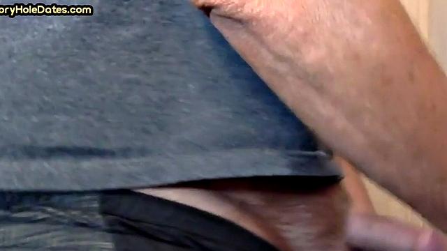 Cocksucking gloryhole DILF fucked at home in closeup