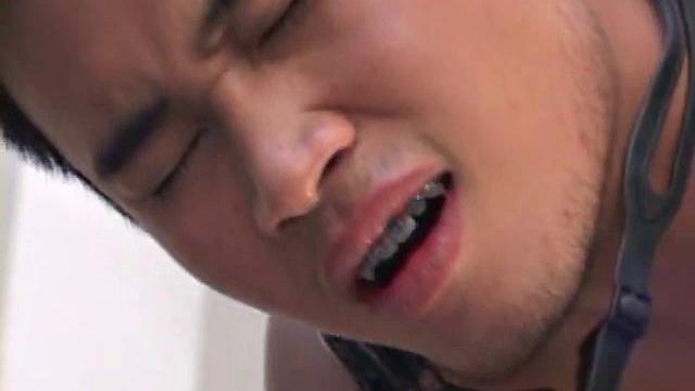 Big is working pool job when Moo gives him the eye. Sneaking off to the staff dressing room they stand together in their tight swim suits kissing and caressing each other's tight.