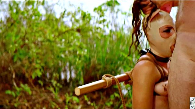 Masochistic opera singer gets tied up and roughed up in the woods of Texas