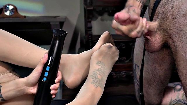 Nympho MILF teases punished male before pussyfucking.