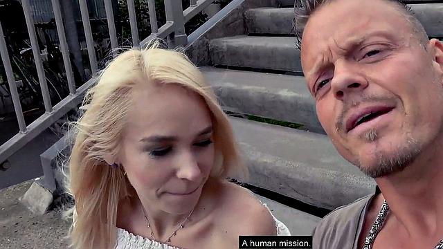 Real German MILF POV public fucked outdoors by sex date