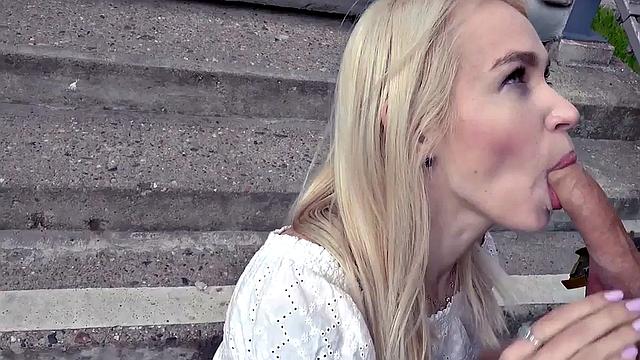 Real German MILF POV public fucked outdoors by sex date