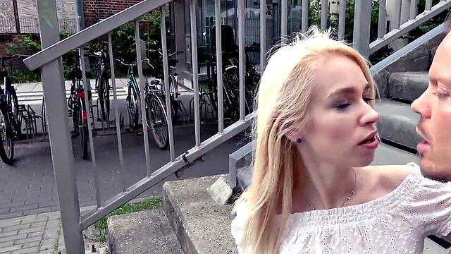 Real German MILF POV public fucked outdoors by sex date