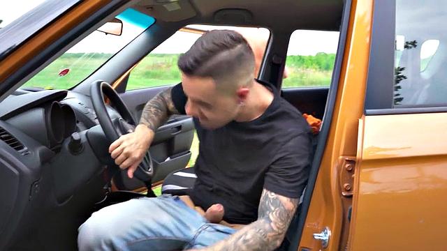 Geeky driving instructor gives roadhead